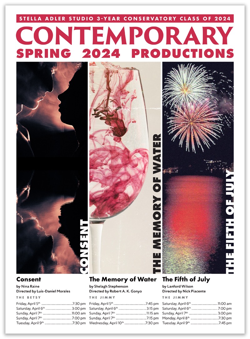 Poster for the 3 Year Conservatory Class of 2024 Productions